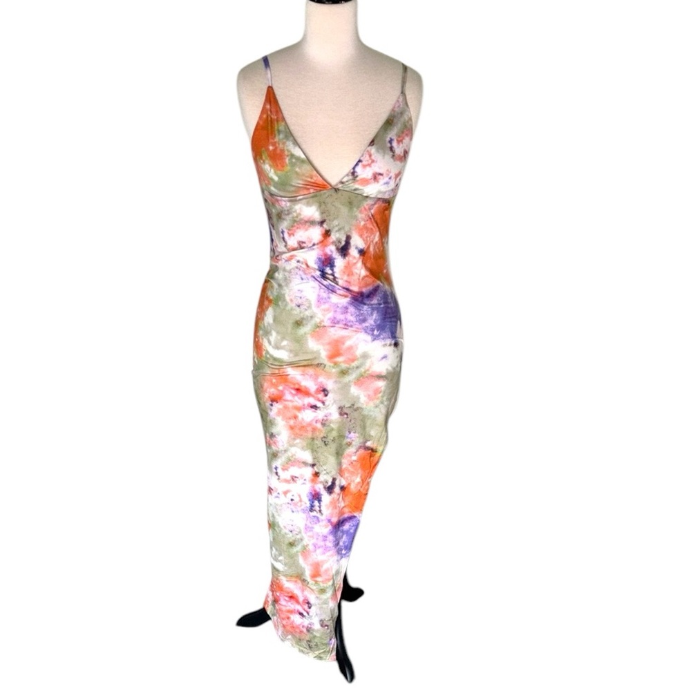 SHEIN Multicolor Tie-Dye High slit Maxi Dress Women’s Size XS